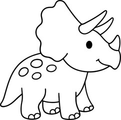Naklejka premium 공룡 색칠도안