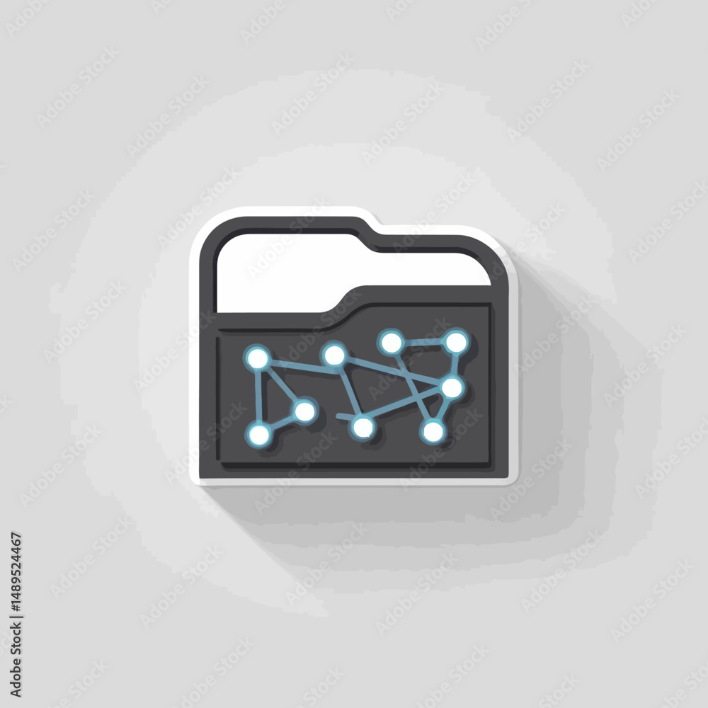 Poster luminescent data flow encased in archive
