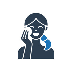 Smiling Woman Skincare Icon