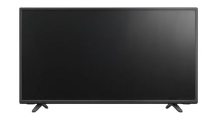 Modern Television: A sleek, dark, and contemporary flat-screen television poised to bring entertainment and information directly to your living space. 