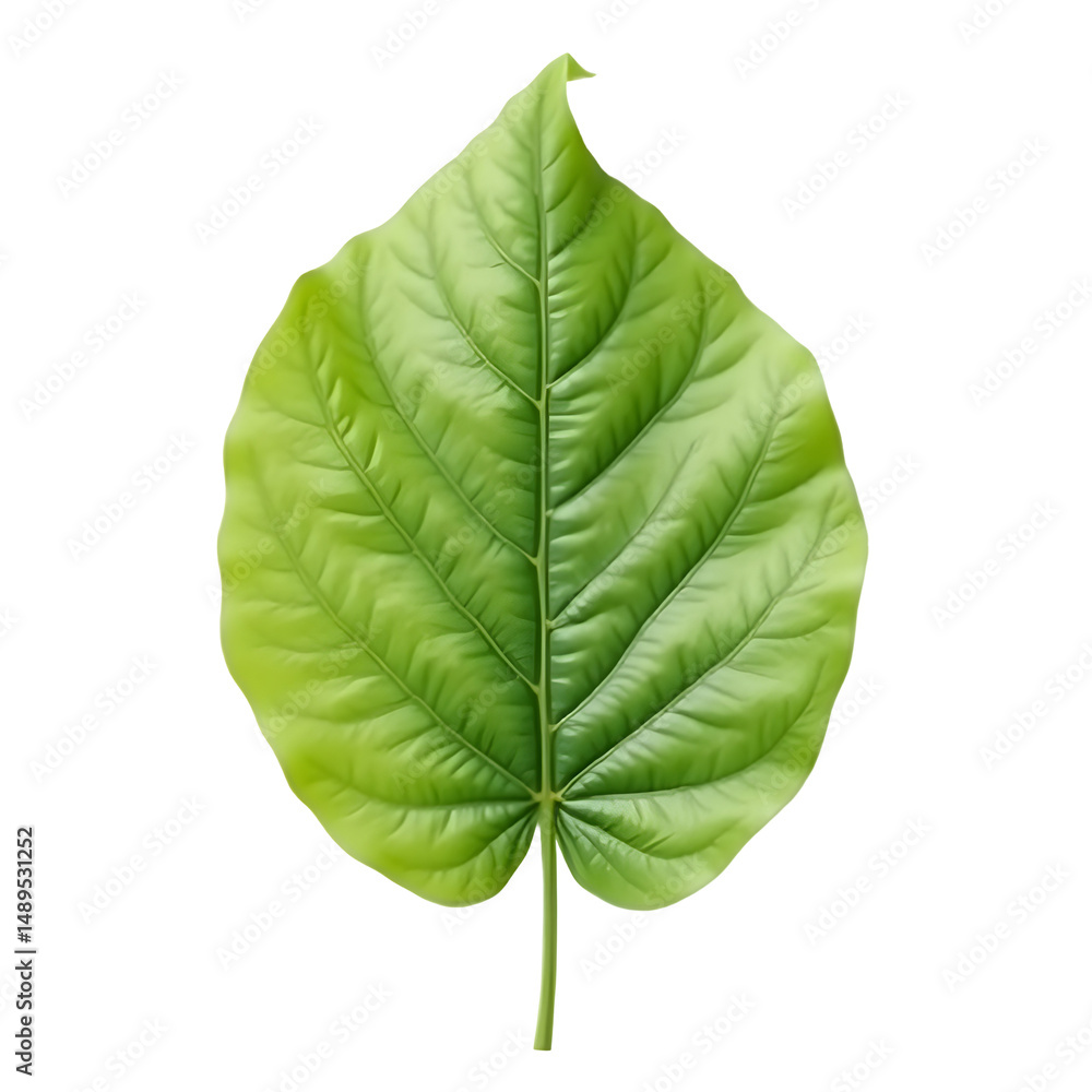 Aufkleber single, highly detailed and realistic rendering of a leaf, captured with precision for botanical and