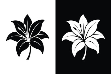 Stylish Lily Flower Vector Illustration for Natural and Modern Designs