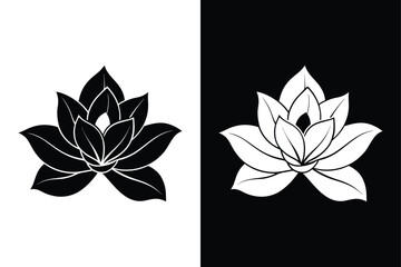 Minimal Magnolia Silhouette Vector Logo for Stylish Design Projects