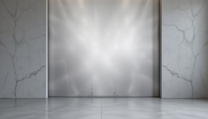 Obraz premium a minimalist and chic backdrop with a smooth transition from a shimmering silver at the center to a muted gray on the edges.