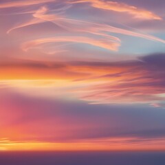 Obraz premium Vibrant Sunset Sky Painted with Hues of Pink Orange and Purple