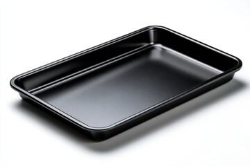 A baking sheet with non-stick surface, isolated on bright white background