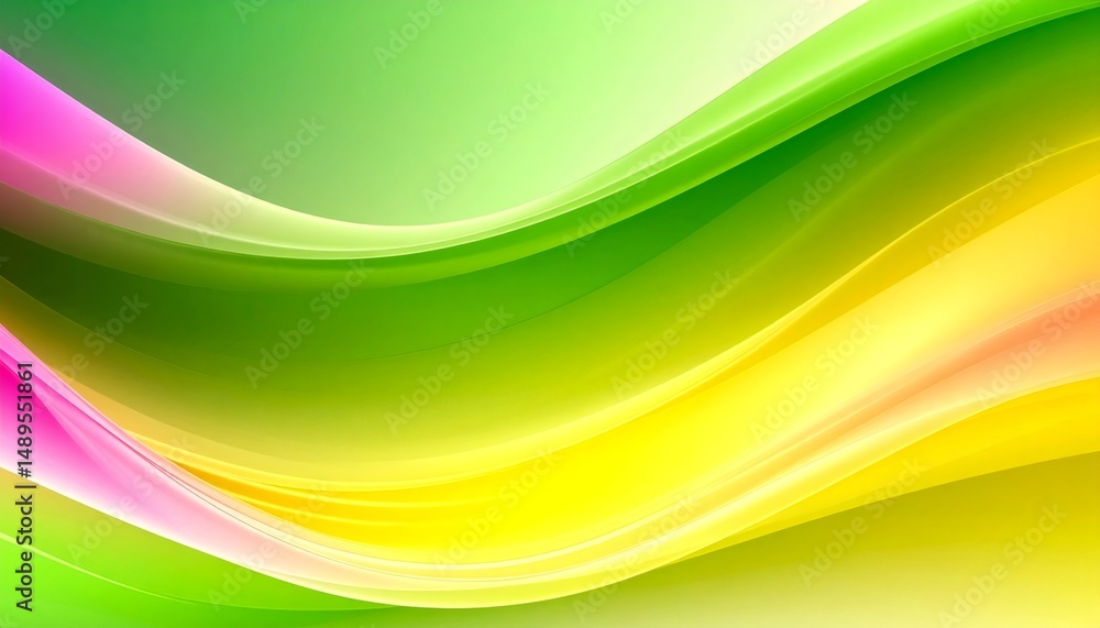 Poster colorful abstract waves flowing seamlessly creating dynamic background design
