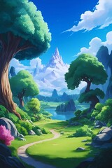 Anime style wallpaper background