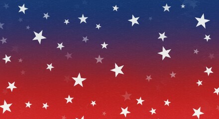 Patriotic stars on textured red and blue gradient backdrop, perfect for events