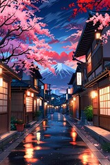 Anime style wallpaper background