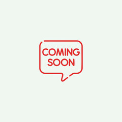 Coming soon icon logo flat vector design