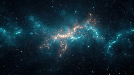 Capture an ethereal gathering bathed in shimmering aqua light, with stormy flashes adding depth, Show connections and interactions through a unique through-the-object perspective.