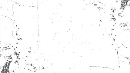 Distressed grunge style vector for digital art. Overlay crack and dust texture element. Modern black on white design background template.