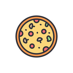 Delightful Pizza Icon With An Appetizing Transparent Background Design