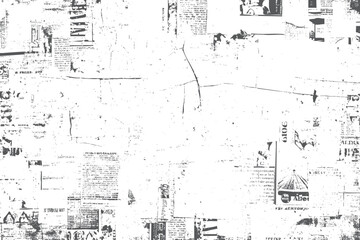 Obraz premium Overlay with distressed texture and rough sketch style. Black sketch lines with dust effects. Grain noise particles add aged surface appearance.