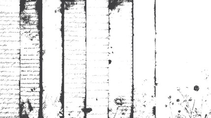 Old vintage newspaper grunge layout with sketch texture. Letter texture in black and white theme. Aged paper style for retro themed backgrounds.