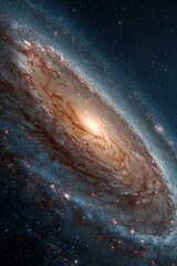 Milky Way Galaxy with planets, space and astronomy background.