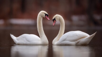 swans enjoying the afternoon together