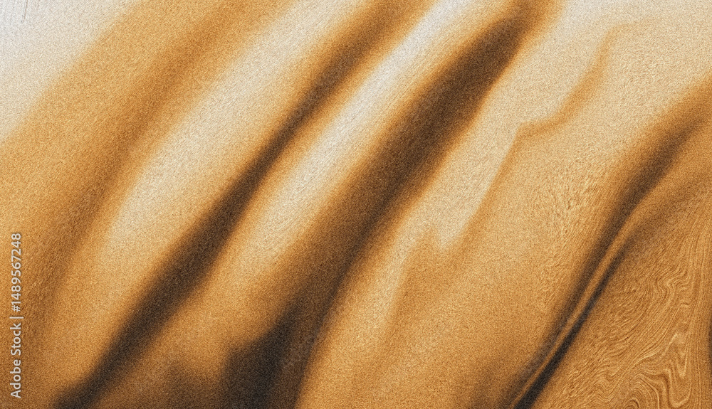 Poster abstract brown fabric texture with folds and creases.