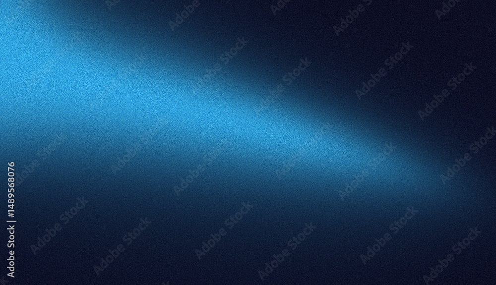 Poster abstract blue gradient background with light beam.