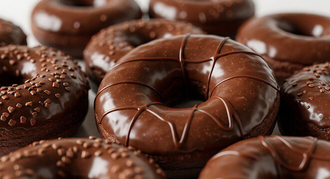 Chocolate Donuts Close-up
