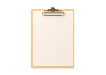 clipboard with paper isolated on white or transparent png