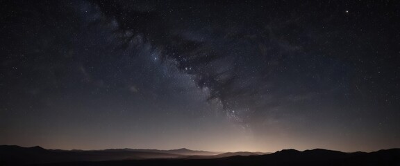 Fototapeta premium Vast, star-studded night sky, glittering cosmic dust , celestial bodies, stardust
