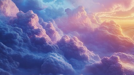 Pastel Cloud Background: Dreamy Sky Texture, Colorful Nebula Image