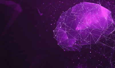 Abstract digital head, network of connections