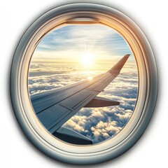 Aerial view from airplane window