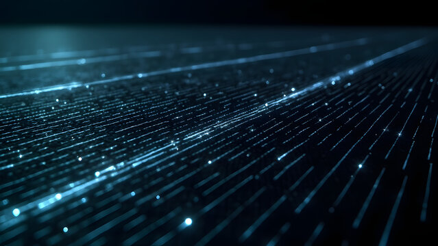 Digital data bus texture, platinum parallel lines with sync bridges, futuristic computing concept.