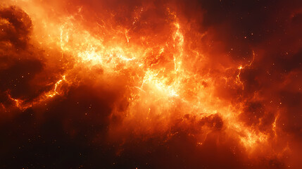 Naklejka premium Ion storm glowing particles charging bright space disturbing electric energy flowing. [Orbital Echoes] | Circuit Cosmos | electric space. Illustration