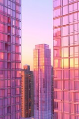 Obraz premium City skyline at sunset