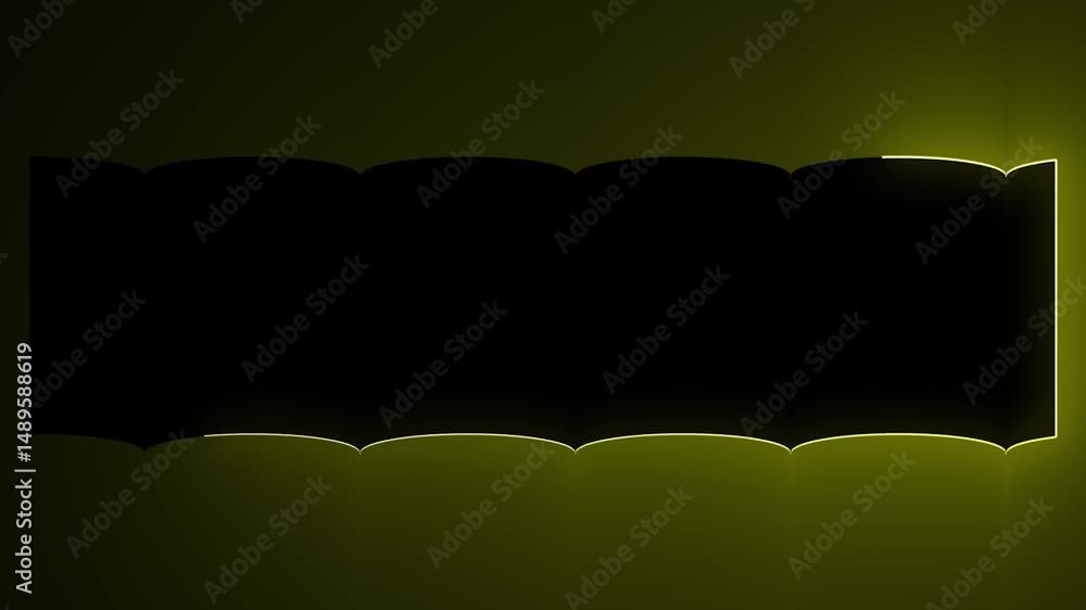 Aufkleber abstract glowing rolling motion rectangular frame with minimal background effects with neon green li