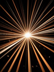 Long lines of light radiate from bright central point.