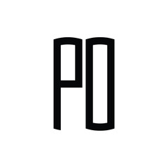 PO monogram logo design letter text name symbol monochrome logotype alphabet character simple logo