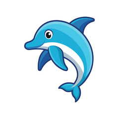 Fototapeta premium dolphin icon vector illustration on white