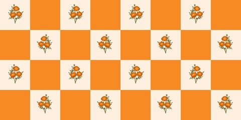 Seamless watercolour and unique floral pattern background for covers, notes, Soft backgrounds colour. Watercolour art work. Flower stalk. Colourful flower.