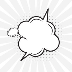 Collection of empty comic speech bubbles with halftone shadows. Hand drawn retro cartoon stickers. Pop art style. Vector illustration.