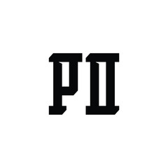 PO monogram logo design letter text name symbol monochrome logotype alphabet character simple logo
