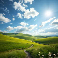 Blue Sky Dreams: A Peaceful Journey Above the Clouds