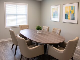 Modern Conference Room with Elegant Furniture and Natural Light