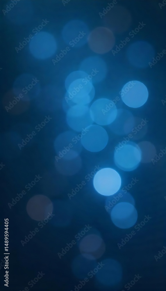 Poster generative ai image showcases luminous spheres in a tranquil indigo cascade