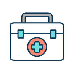 Obraz premium Medical Box Icon – First Aid, Healthcare, Emergency Kit, Medicine Symbol