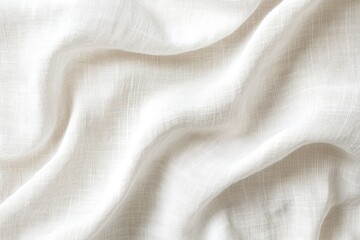 Soft, pure white fabric draped in flowing folds