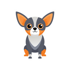 Obraz premium Minimal a chihuahua icon vector illustration on white