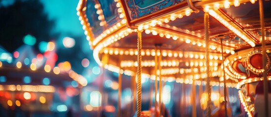 Carnival midway with blurred background