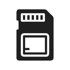 SD Card Icon – Memory Storage, Data, Digital Media Symbol