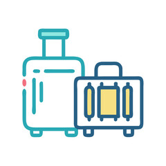 Obraz premium Suitcase Icon – Luggage, Travel Bag, Packing, Journey Symbol