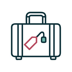 Obraz premium Suitcase Icon – Luggage, Travel Bag, Packing, Journey Symbol